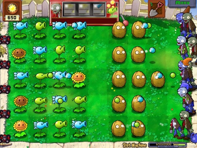 Скриншот игры Plants vs Zombies