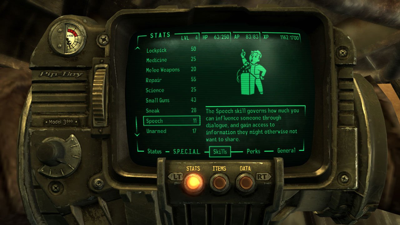 Система Special Fallout 3