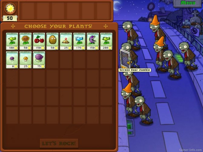 Скриншот игры Plants vs Zombies